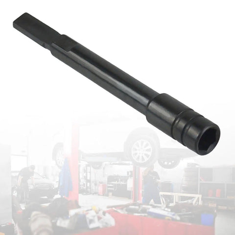 Driver Extension Rod Adapter And Extend Tool For Quick Easy Pull Heavy Duty Multi Tool Accessory With Durable Steel Build Black Finish No Fuss Attachments Ideal For DIY Garage And Pro Jobs in automotive workshop background