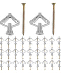 Heavy Duty Drywall Anchors Kit With 50 Sets Butterfly Anchors For Hollow Walls Screws Included Self Drilling Design