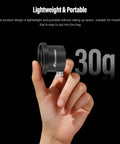 Hand holding M42x0.75 Female To 1.25 Inch Adapter With T-2 Threads, demonstrating lightweight 30g for astrophoto gear