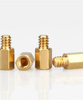 40Pcs Hex Brass Standoff Spacer Pillar Kit With Dual Threaded Ends And Copper Nuts And Screws For Electronics, PCB Mounts, Chassis Panels, Precision Machining, Easy Install, Durable Spacing, gold brass spacers