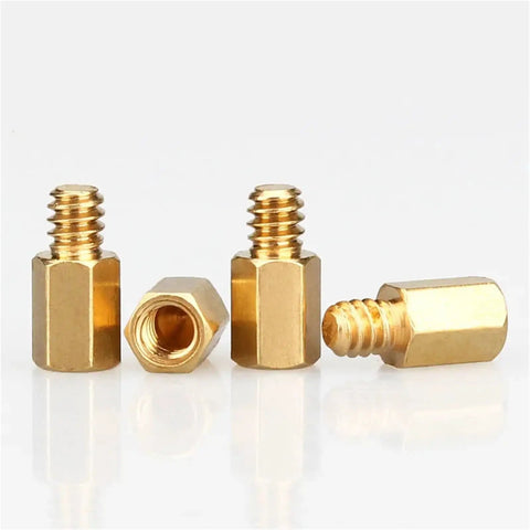 40Pcs Hex Brass Standoff Spacer Pillar Kit With Dual Threaded Ends And Copper Nuts And Screws For Electronics, PCB Mounts, Chassis Panels, Precision Machining, Easy Install, Durable Spacing, gold brass spacers