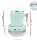 Fast Cool Down Or Heat Electric Cooling Cup 420Ml Dual Temp Desktop Beverage Chiller Warmer, mint green