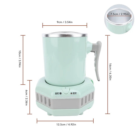 Fast Cool Down Or Heat Electric Cooling Cup 420Ml Dual Temp Desktop Beverage Chiller Warmer, mint green
