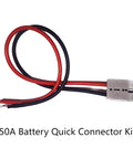 Heavy Duty 8AWG Battery Quick Connector Kit For LiFePO4 Systems, 50A Capacity, M8 Plug, 8 Gauge Cable, Charger Power Cable For Winch And Forklift, Flame Retardant Durable PC Cable, 1.64 Feet, red black lead