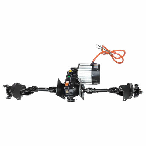 Beefed-Up Front Axle Kit For 4 Wheel Drive Go Karts And Electric ATVs, includes 36V 1000W differential motor, shock swingarm.