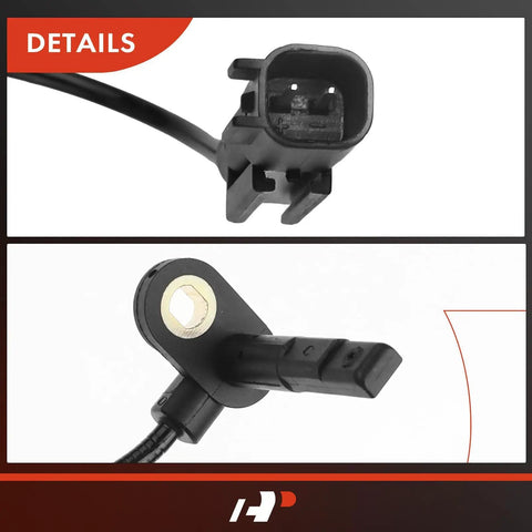 Close-up view of Set Of Two Front Left And Right Abs Wheel Speed Sensors Ideal For Chrysler 200 Dodge Avenger Journey connectors.