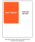 Diagram showing measurements of Premium Electric Adjustable Bed Backrest With Thick Foam For Reading Relaxing Or Sleeping, 300 Lbs Capacity.