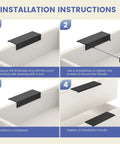 Installation guide for 30 Pack 5 Inch Black Cabinet Handles Finger Pulls For Doors And Drawers Aluminum Alloy Hardware
