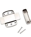 Kick Your Security Up A Notch With This Heavy Duty Rotate Bolt Latch Silver Brushed Hardware For Doors Cabinets Windows Solid Grip Easy Install No Hassle, zinc alloy latch with screws.