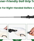Retractable Golf Swing Trainer With Instant Click Feedback, Grip Training And Swing Mechanics For Beginners And Tempo Training