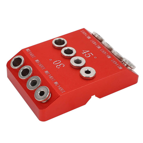 Pocket Hole Jig For Woodworking And Furniture Assembly, Aluminum Alloy Construction, Precise 30 Degree, 45 Degree, And 90 Degree Holes With Steel Drill Sleeves