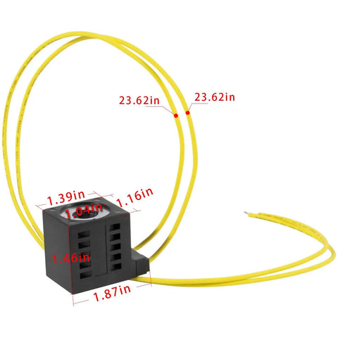 Universal 10VDC 25W Plug And Play Solenoid Coil For Hydraulic Power Units Direct Replacement For Valve Stem Series 08 80 88 98 Compatible With 10226-37 10226-08 10204-90 And 10219