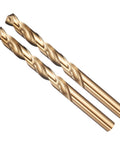7 16th Inch Drill Bit Set By METALLIXITY, 2 Piece High Speed Steel With Straight Shank And Gold Finish, 135 Degree Point