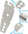 Heavy Duty Dishwasher Mounting Bracket Kit Includes Two Rock Solid Brackets Plus Stainless Screws For A Tight Under Counter Installation Secures Your Appliance Firmly To Stop Tipping So You Get A Wobble Free Setup Without Pulling Your Hair Out On The - close-up of a steel bracket showing reinforced stability features.