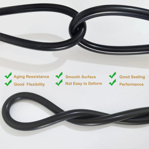 Get This Upgraded 5/16 Inch Black Silicone Vacuum Hose Kit With Tube Cutter For Engine And Car Use Plus Air Water Lines At 9 Meters Long And Durable Build To Stop Collapsing And Kinking black silicone hose close-up