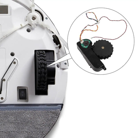 Replacement Wheel For Robot Vacuum Drive Wheel Assembly Left And Right Compatible With D520 1690 Pro shown close-up
