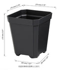 60 Pcs Square Nursery Pots 3 Inch Deep Plastic Seed Starter Germination Pots for Plants Succulents and Flowers Stackable