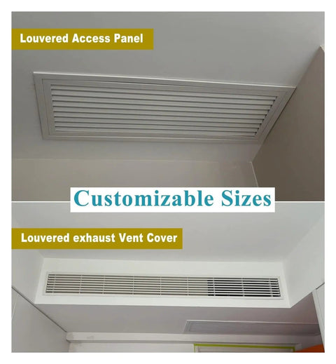 Dead Simple No Hassle Removable Air Grille Access Panel 30 By 34 Inch Drywall Hatch with louvered door for indoor ventilation.