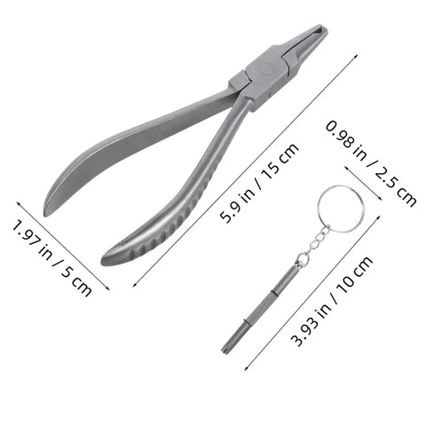 Stainless Steel Eyeglass Repair Pliers Set For Quick Nose Pad Adjustments And No Hassle At Home Fixes DIY Eyewear Maintenance Kit With Pro Grade Tools