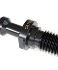 "Cat50 Style C Pull Stud Retention Knob With Coolant Hole For Heavy Duty Machining 1-8 Inch Thread Alloy Steel, side view."