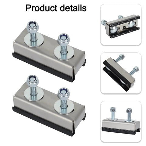 Heavy Duty Roof Rack Mounting Brackets 2 Pack For RV Roof Rails And Solar Panels with Durable Stainless Steel Clamps product details