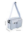 Slick Clear PVC Crossbody Bag Built Tough For Cleanroom Sites Secure Zippered Laptop Case And Heavy Duty Tool Organizer Dependable Shoulder Purse For Tech Pros, side view with adjustable strap.