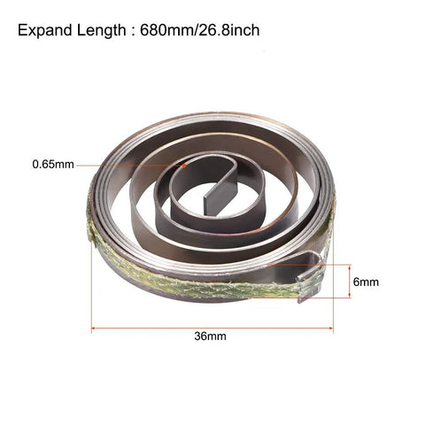 Hardcore Drill Press Quill Feed Return Coil Spring Kit, 680Mm Expanded Length, Built Like A Tank Steel Construction, Double Hook Ends, Chemical Black Coating, Ready To Roll 2 Pack
