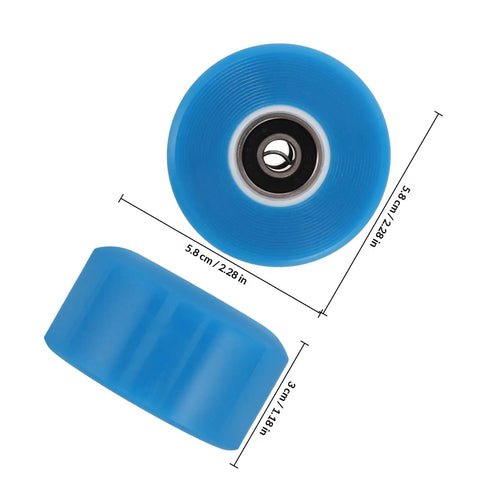Navy Pu Quad Roller Skate Wheels Set With Wrench 8 Pieces Replacement Wheels For Inline And Quad Skates Durable Outdoor Skate Parts
