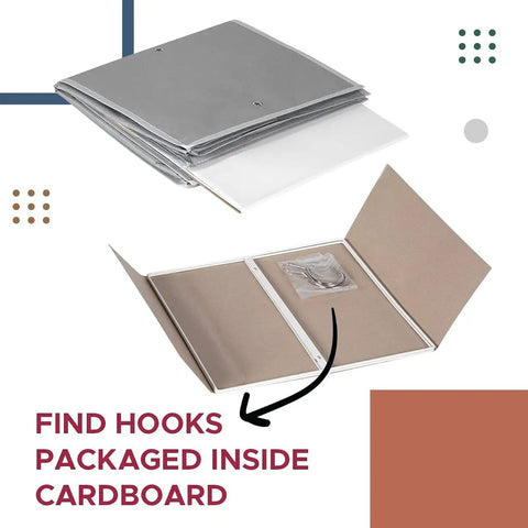 Image showing parts and packaging for Heavy Duty Hanging Closet Organizer With Built In Garment Rod in cardboard.