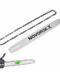 Top Tier 18 Inch Chainsaw Guide Bar And Replacement Chain Featuring 72 Drive Links With 0.325 Low Profile Pitch And 0.058 Gauge showing a complete bar and chain set.