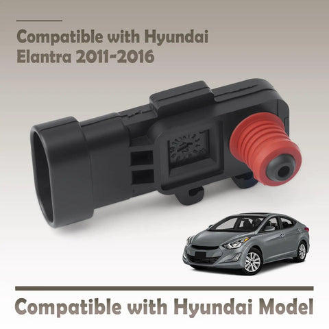 Fuel Tank Pressure Sensor Replacement For Hyundai Elantra 2011 2016 31435-3X500 314353X500 Fixes Unstable Driving Idle Vibration And Shaky Feel Keeps Your Ride Smooth And Responsive, black plastic close-up