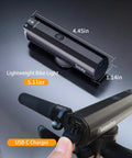 Ultra Bright Front Bike Light For Night Riding 1500 Lumens Rechargeable Bicycle Headlight With Aluminum Alloy Body IP66 Waterproof Anti Glare