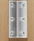 Stainless Steel L Shaped Brackets 8 Pack For 90 Degree Corner Support Beefy Heavy Duty Flat Plate Connectors mounted on wood