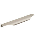 Polished Nickel Edge Cabinet Pull Aloft 8 And 9 Sixteenth Inch Center To Center Modern Drawer Pull for Flat Front Cabinets