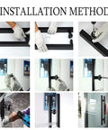 Installation method for Modern Brushed Stainless Steel Barn Door Handle Push Pull For Interior And Exterior Doors