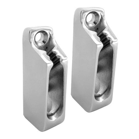 Dope Marine Grade 316 Stainless Steel Cam Cleat For Rope, Boat Cam Cleat For 4mm Line, Rugged Sea Gear, 2 Pack Kit, side view