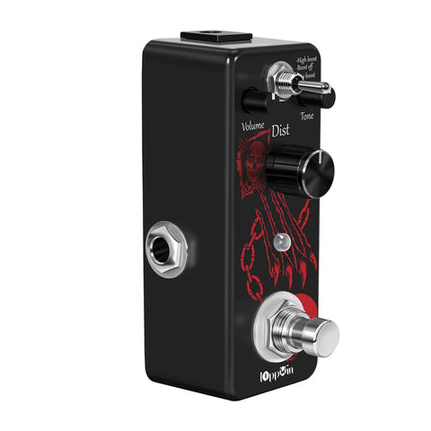 Heavy Metal Distortion Pedal With Three Modes Lo Boost Hi Boost And Bypass True Bypass For Pure Guitar Tone Mini Metal Casing