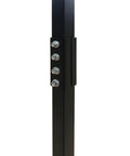 Beefy Universal Gate Keypad Mounting Post For Swing And Sliding Openers Weatherproof Iron Post close-up of bolt detail