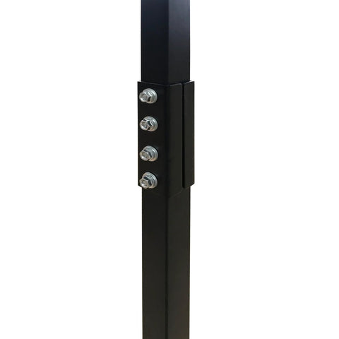 Beefy Universal Gate Keypad Mounting Post For Swing And Sliding Openers Weatherproof Iron Post close-up of bolt detail