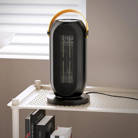 Portable Electric Heater For Indoor Use With Three Heat Modes And Thermostat, 12 Hour Timer, Compact Personal PTC Rapid Heating