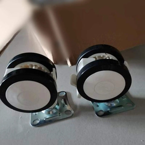 Tough As Nails Polyurethane Swivel Casters Heavy Duty Replacement Wheels For Medical Equipment And Beauty Carts 62MM set of two wheels with metal stems.