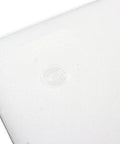 Close-up of Pro Grade Commercial Plastic Cutting Board With Large 18 By 12 By Half Inch Thick White Poly Surface, NSF Certified