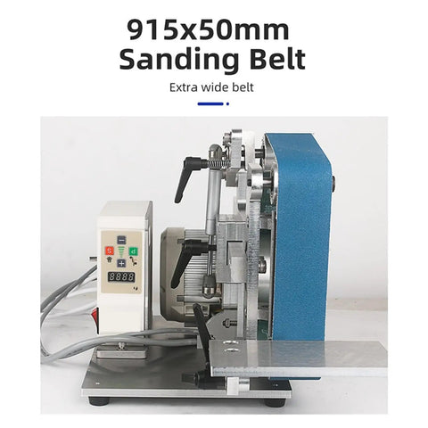 Compact Workhorse 1500W Brushless Belt Sander, Mini Electric Grinder And Quick Edge Sharpening Tool for woodworking with 915x50mm sanding belt.