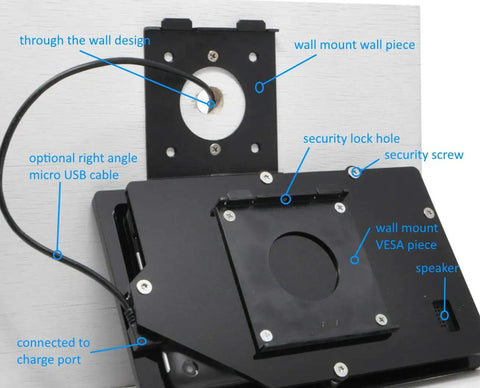 Heavy Duty Acrylic Security Case For Dell Latitude 12 2 In 1 Tablets With Easy Peasy Vesa Wall Mount Bracket Optimized For Pos Stations Kiosks Exhibition Booths And Shop Floor Rock Solid Grip In Matte Black