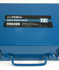Blue carrying case for Square 45mm By 45mm One Sixteenth DIN Panel Punch Die Set With Draw Studs And Spacers Built For English And Metric Punch Sets 12 Ton Capacity Delivers Clean Precise Panel Openings Heavy Duty.