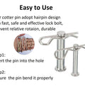 15 Piece Heavy Duty Hitch Pins Set R Clips Cotter Pins, Spring Retaining Wire Hair Pins, instructions for use with bolts