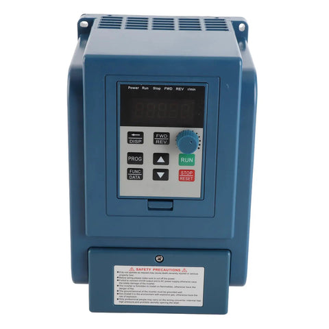 Three Phase VFD Inverter 380V AC 4KW With Built In Filter Low EMI For Spindle Motor Speed Control Great For CNC Machines And Industrial Apps Today Now front view with keypad