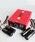 Built Tough Multi Lamp UV Curing Light At Two Thousand Watts Bringing Spot On Wavelengths For Everyday PCB Board Green Mask Soldering LCD Screen Fixes And Fast Cure Resin Bonds You Seriously Need For Daily Shop Grind on a red UV LED curing machine with black lamps.