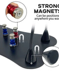 Magnetic base detail of Helping Hands Soldering Station With 2.5X Magnifier for PCB Circuit Boards Holder Gooseneck Arms