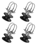 Durable Heavy Duty Nylon Sliding Gate Rollers With Slick Track Wheels For Effortless Outdoor Operation Built Tough Silent Performance Weather Resistant 4 Pack displaying four rollers in black.